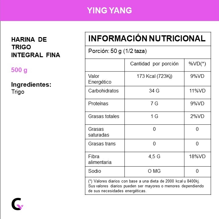 Harina INTEGRAL FINA x1kg