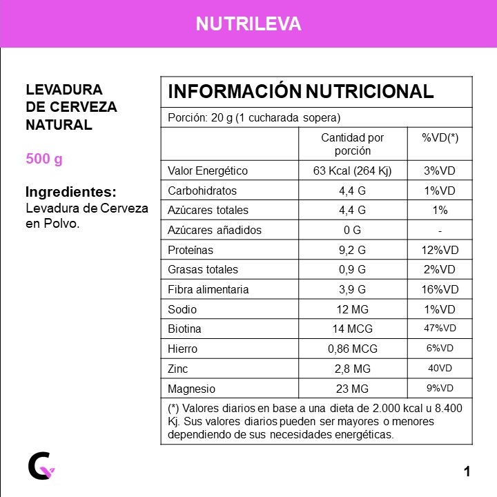 Levadura de cerveza natural x500g