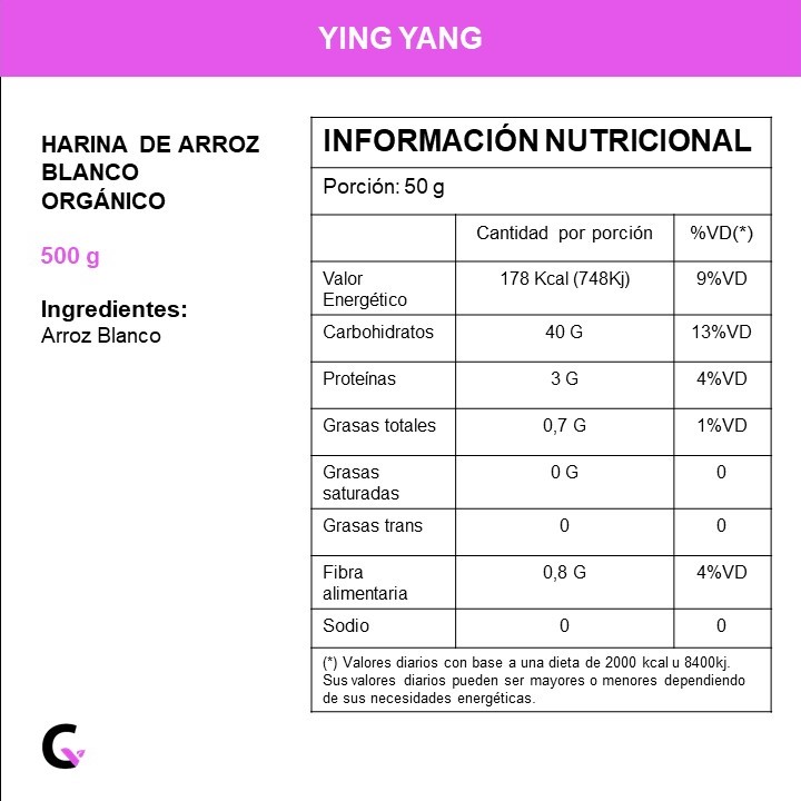 Harina de ARROZ INTEGRAL tostado x500g