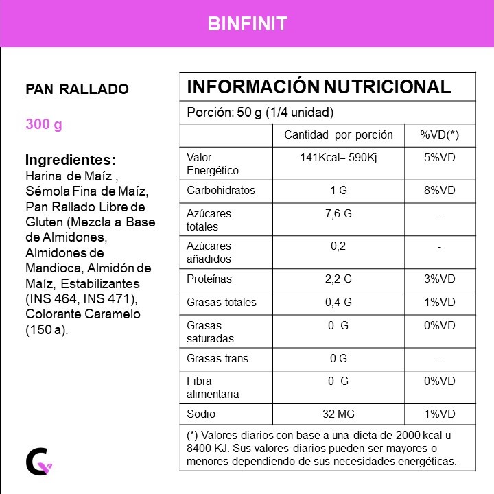 Pan rallado x300g - Binfinit