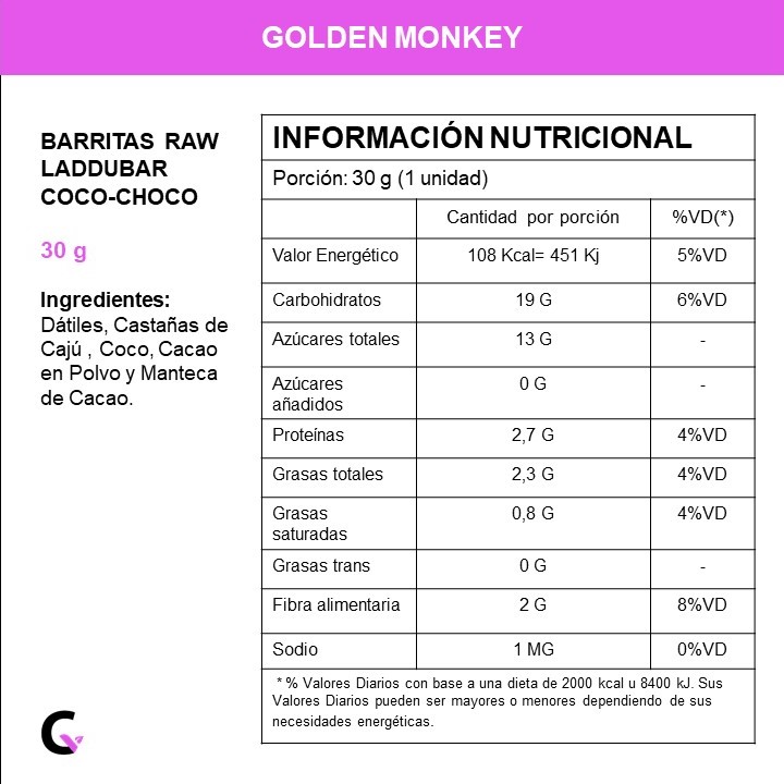 Barritas RAW CHOCO COCO x12 unid - LadduBar