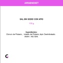 SAL (sin sodio) sabor APIO x170g - Argendiet