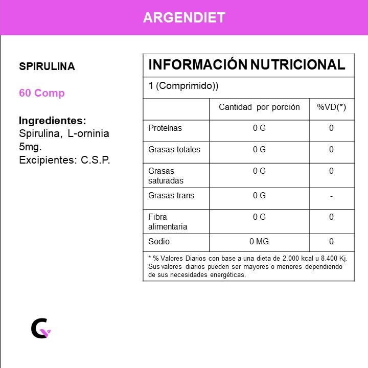 SPIRULINA en CAPSULAS x60 comprimidos - Argendiet