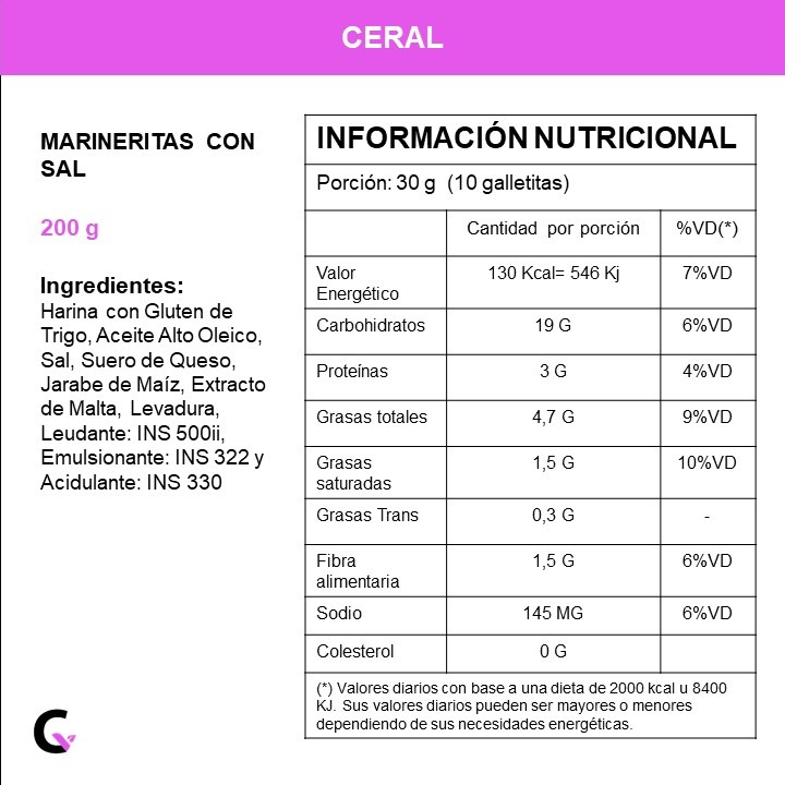 MARINERAS con SAL x200g - Ceral