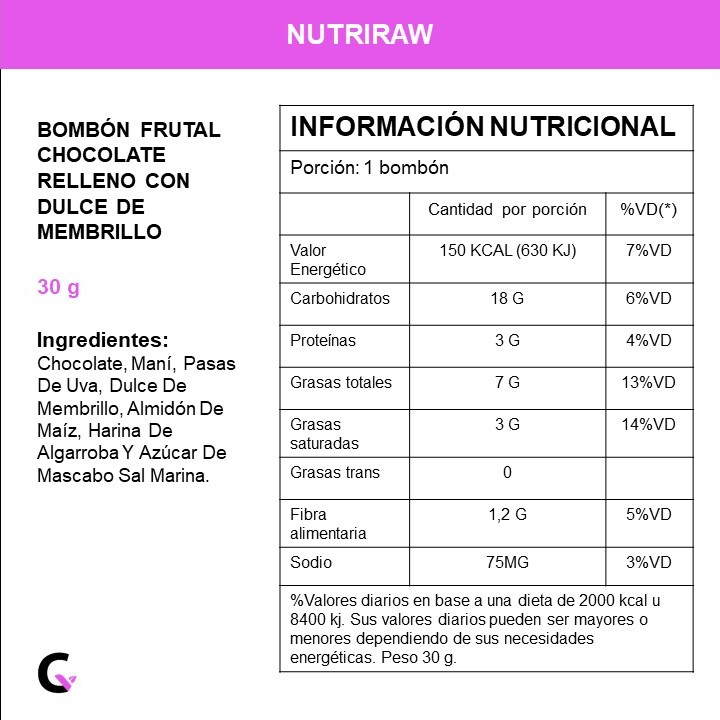 Caja x 10 bombones &quot;membrillo&quot;