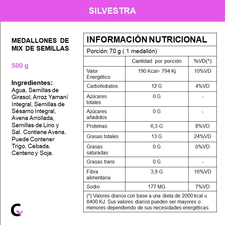 Medallones de mix de semillas x5 unidades - Silvestra