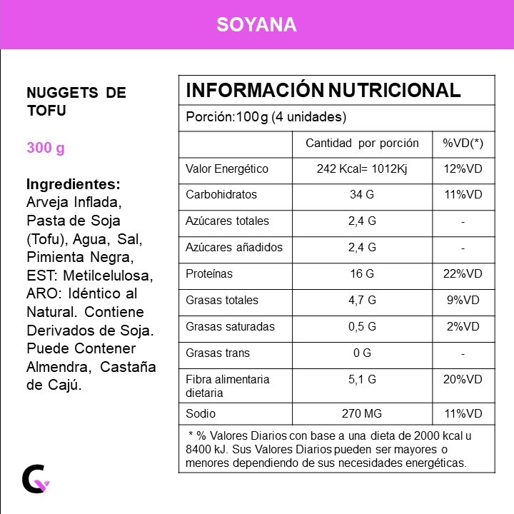 NUGGETS de TOFU x300g - Soyana