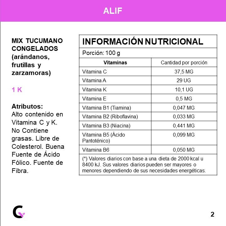 MIX TUCUMANO (arandanos, frutillas y zarzamoras) x1kg - Alif