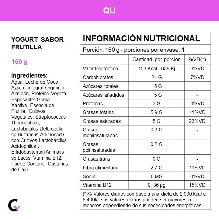 Yogurt sabor frutilla 