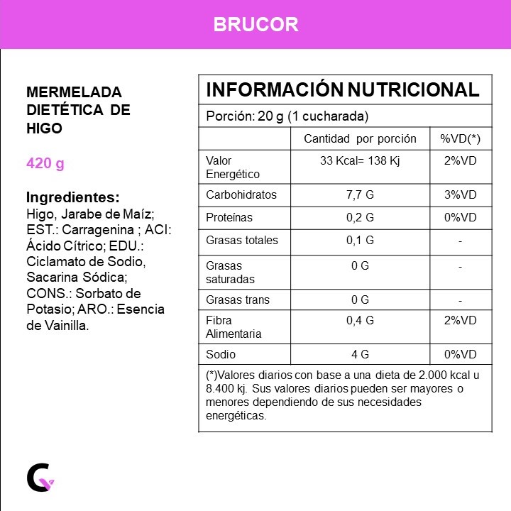 Mermelada de HIGO DIETETICA x420g - Brucor