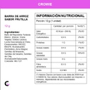 Caja x12 Barras de ARROZ sabor FRUTILLA - Crowie