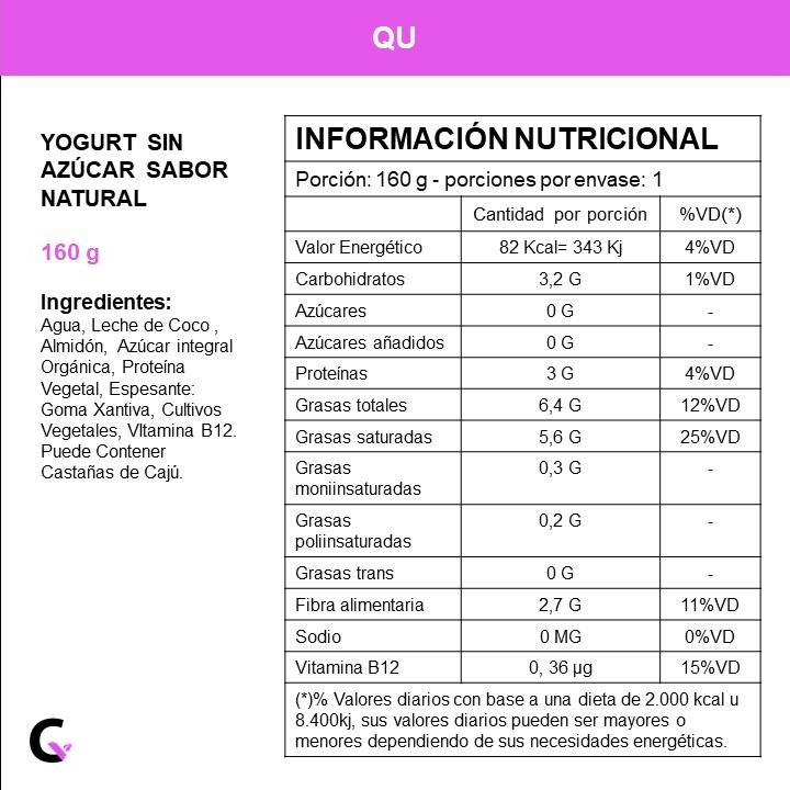 Yogurt s/azúcar sabor natural 