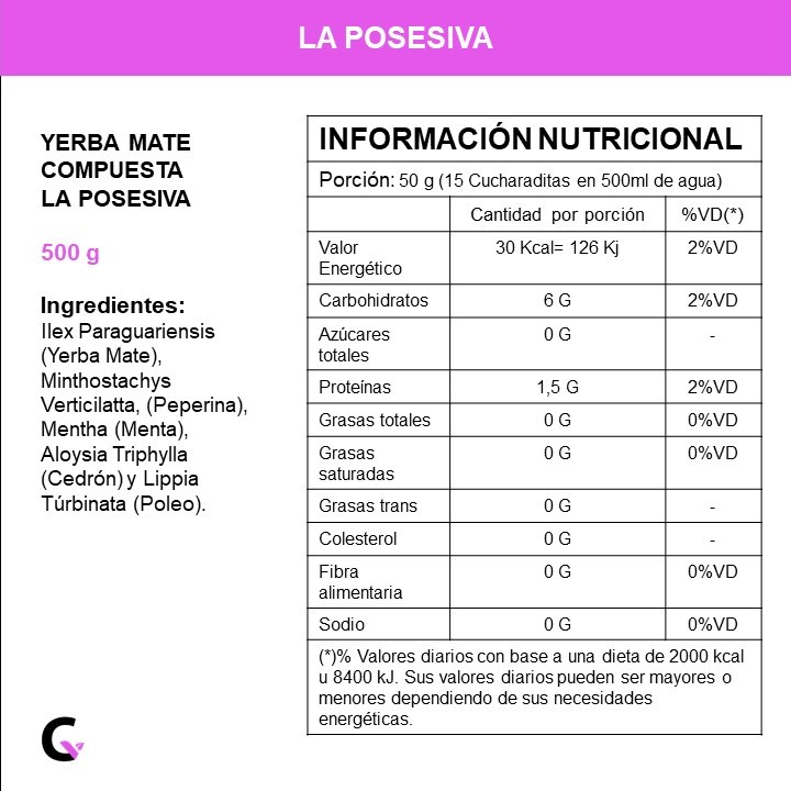 Yerba mate COMPUESTA x500g - La posesiva