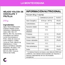 FitCream - Helado de VOLCAN de CHOCOLATE y FRUTILLA x250g - La Montevideana