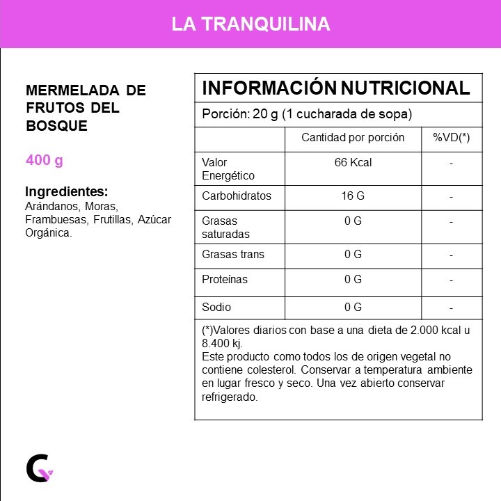 Mermelada de FRUTOS DEL BOSQUE x400g - La Tranquilina