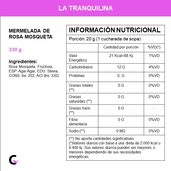 Mermelada de ROSA MOSQUETA LIGHT x330g - La Tranquilina