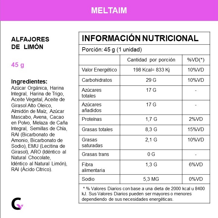 Caja x12 alfajores LIMON - Meltaim