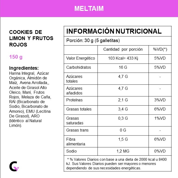 Cookies de LIMON y FRUTOS ROJOS - Meltaim