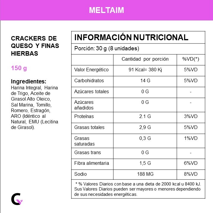 Crackers de QUESO y FINAS HIERBAS - Meltaim