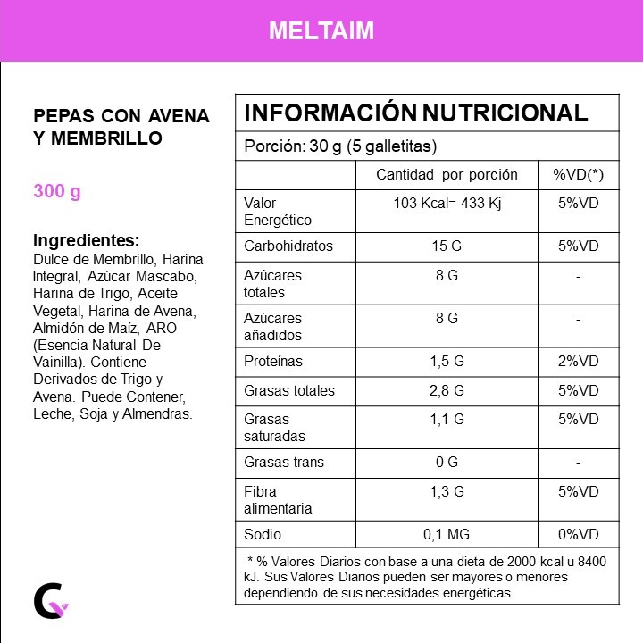 Pepas de membrillo x300g - Meltaim