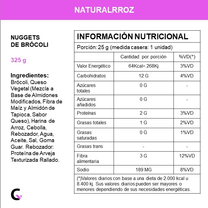 Nuggets de brocoli x325g - Naturalrroz