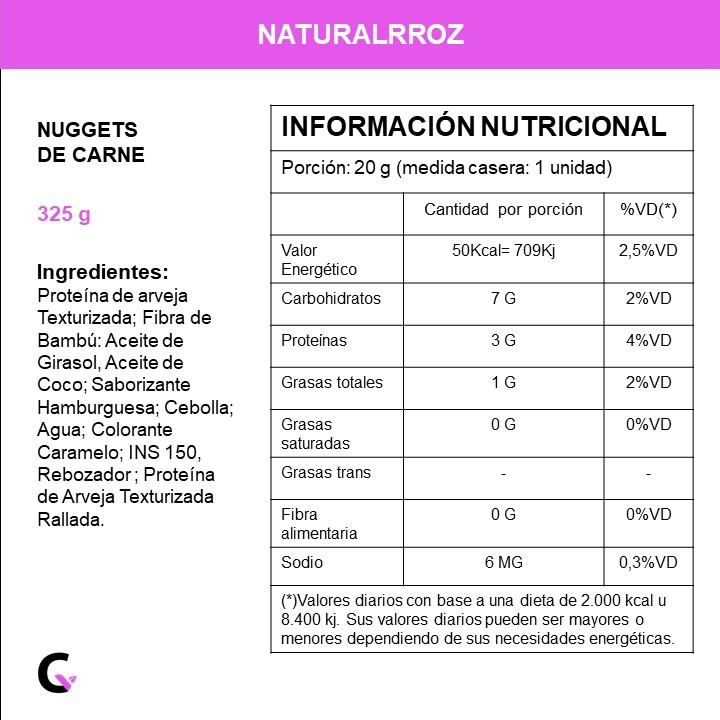 Nuggets de carne x325g - Naturalrroz