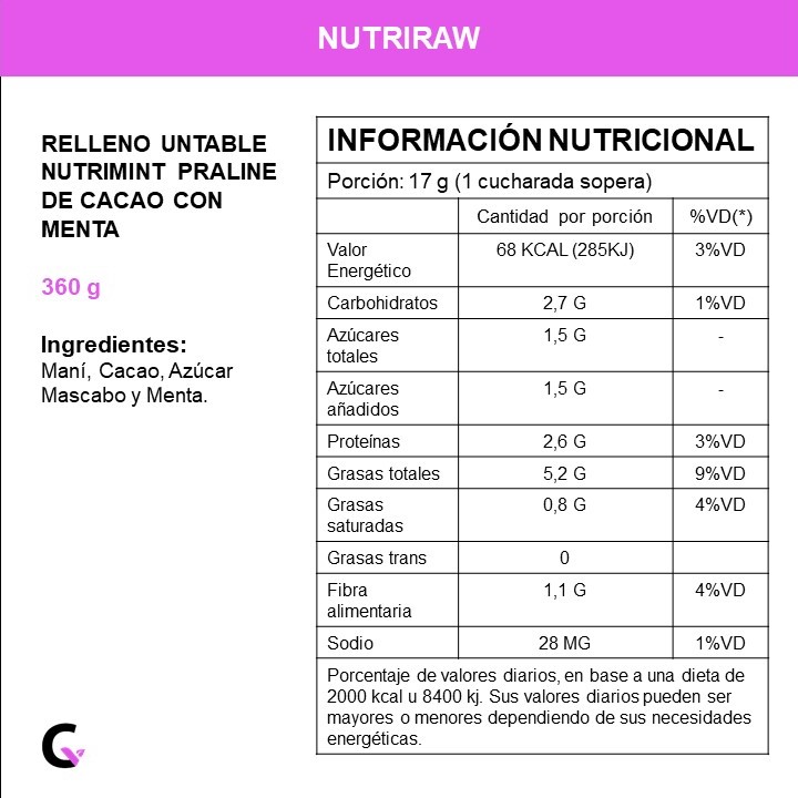 NUTRIMINT - CACAO con MENTA - Nutriraw