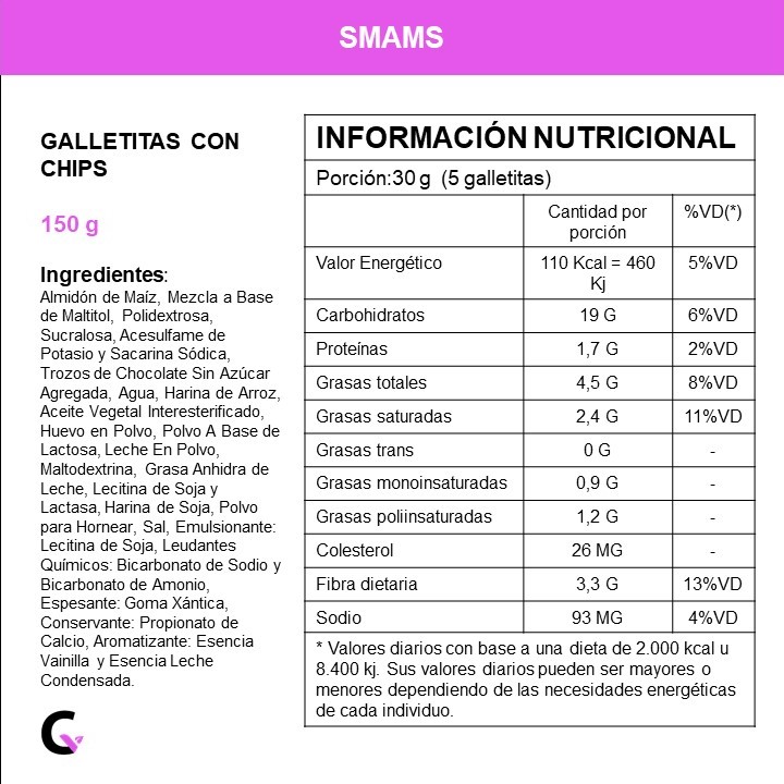 Galletitas con CHIPS - Smams