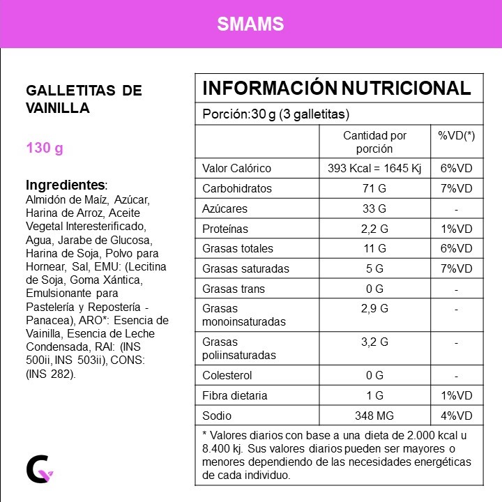 Galletitas de VAINILLA - Smams