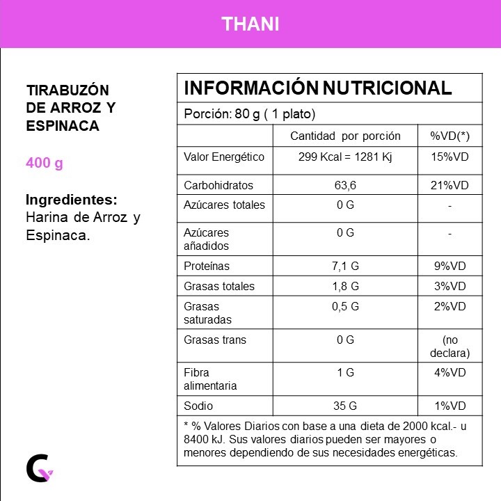 TIRABUZON de ARROZ y ESPINACA - Thani