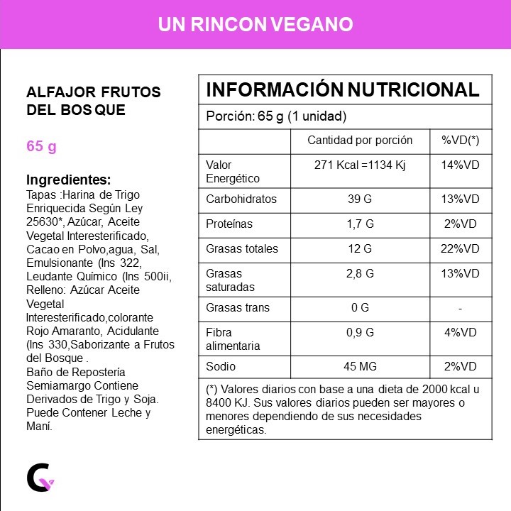 Alfajor FRUTOS DEL BOSQUE x4 unidades - URV