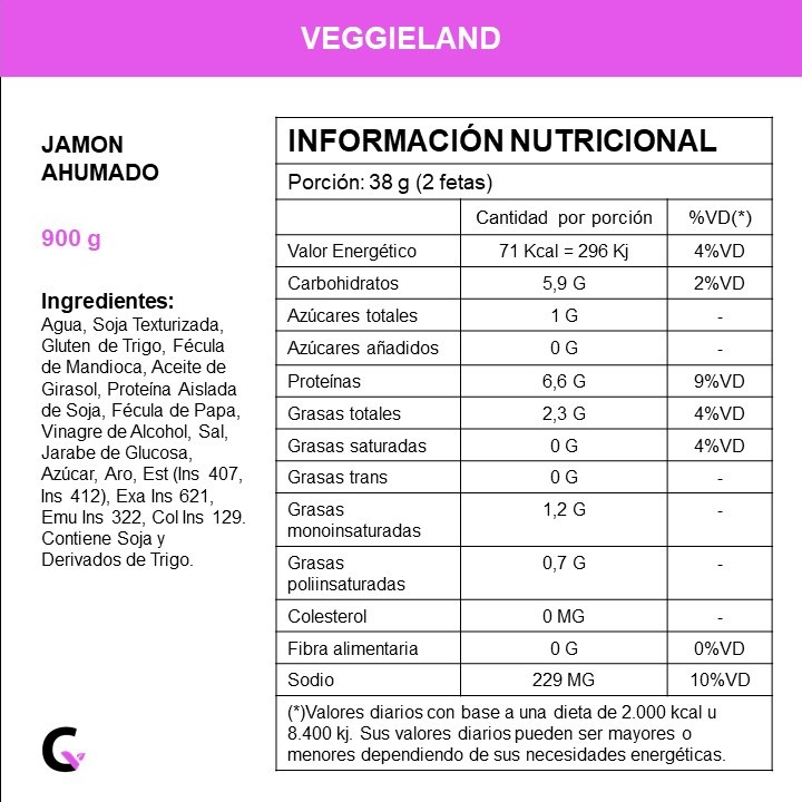 Jamon ahumado x900g - Veggieland