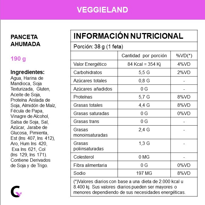 Panceta ahumada x5 fetas - Veggieland