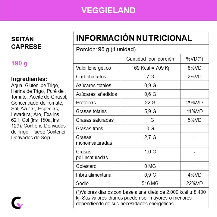 Seitan CAPRESSE x2u - Veggieland