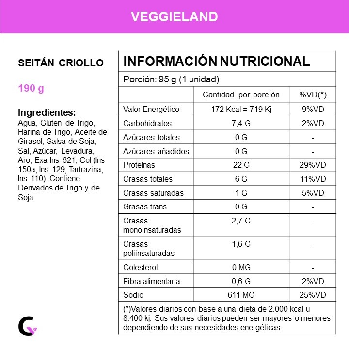 Seitan CRIOLLO x2u - Veggieland