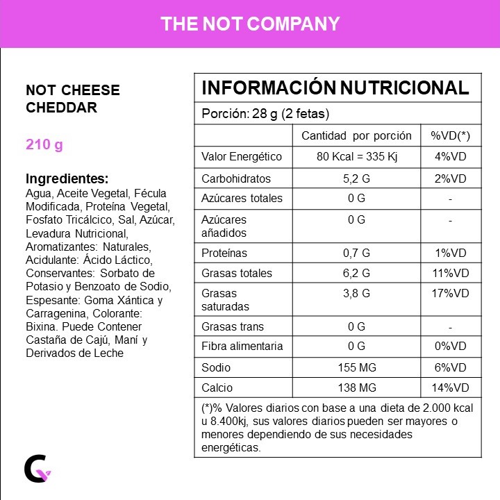 Notqueso cheddar x140g