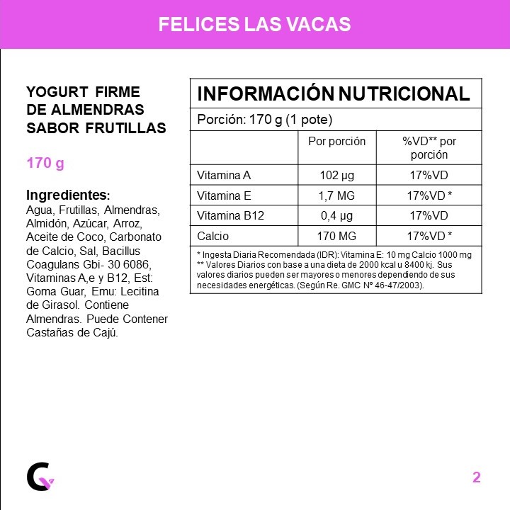 Yogur firme frutilla x170g - Felices