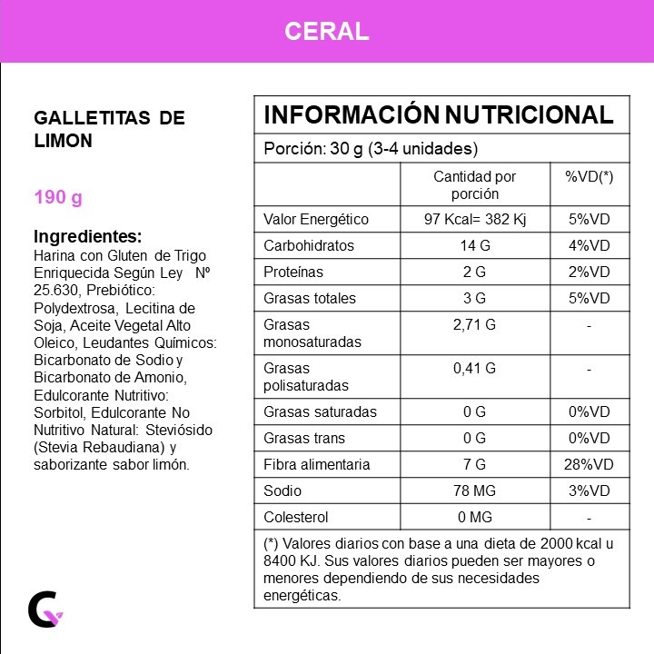 GALLETITAS de LIMON x190g - Ceral