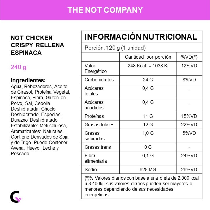 Notchicken CRISPY ESPINACA x2 unidades