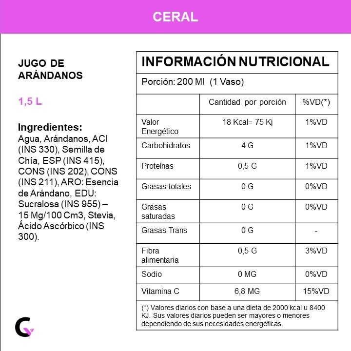 JUGO de ARANDANOS x1.5l - Ceral