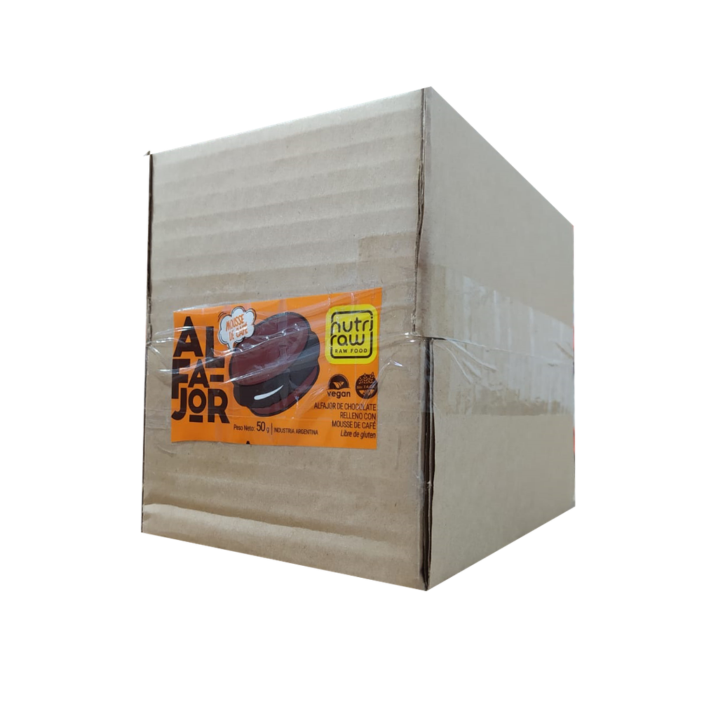 Caja PREMIUM x24 alfajores MOUSSE DE CAFE - Nutriraw