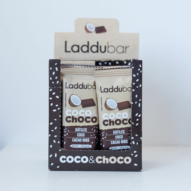 Caja x12 barritas RAW CHOCO COCO - LadduBar