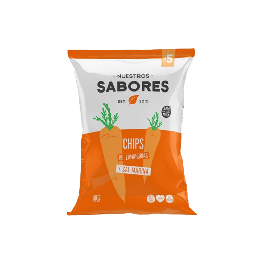 Chips de ZANAHORIA y sal marina - Nuestros Sabores