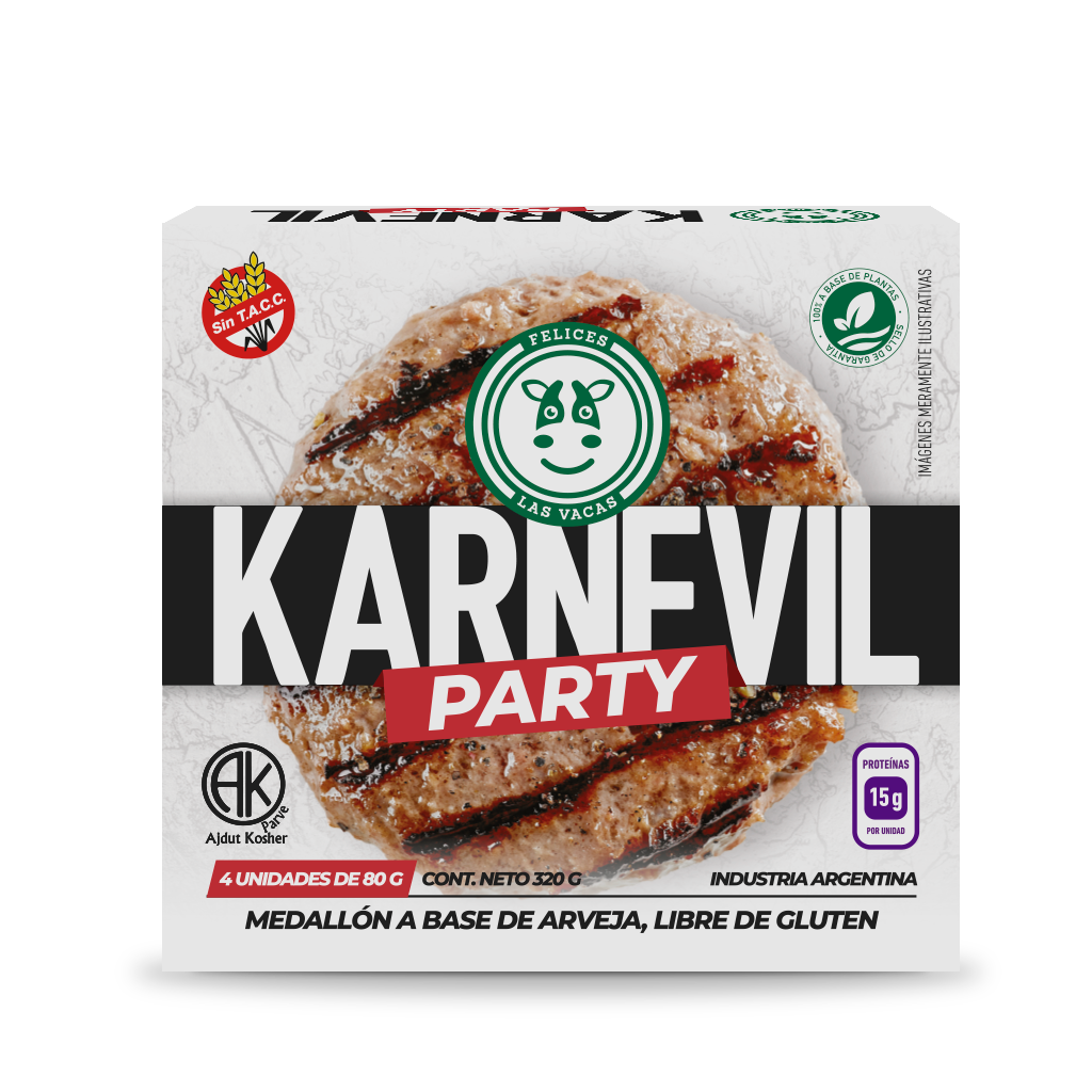 Hamburguesas KARNEVIL PARTY x4 unid. - Felices