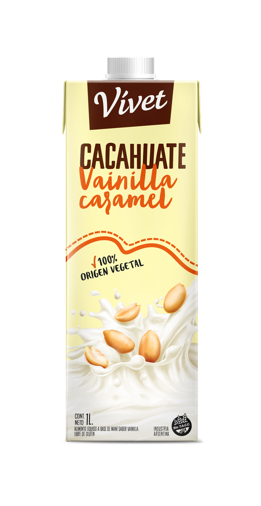 BEBIDA de mani VAINILLA CARAMEL x1l - Vivet