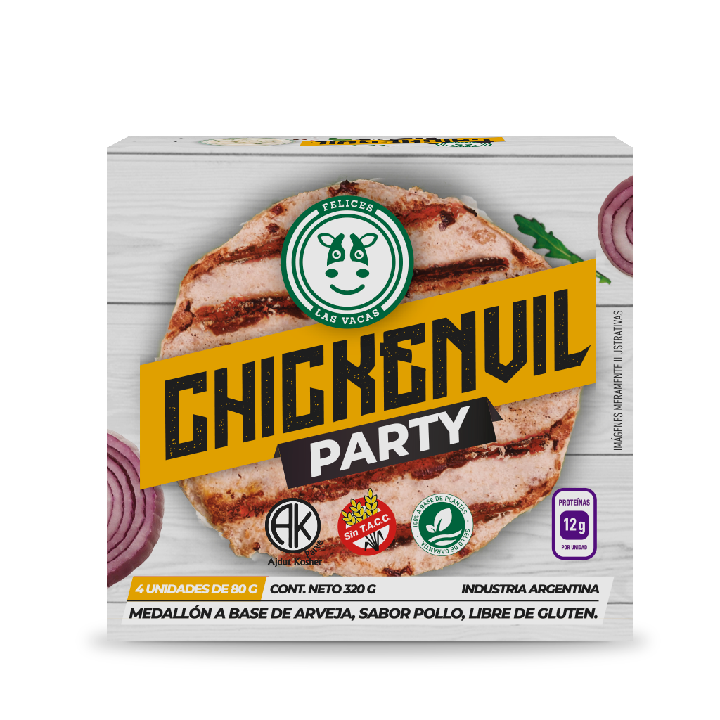 Chickenvil PARTY (simil pollo) x4 unid - Felices