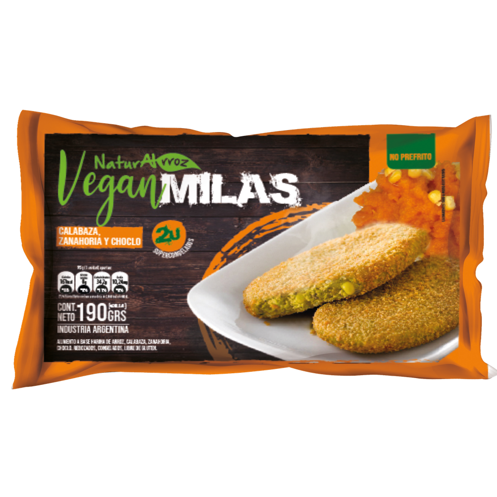 Milanesas de calabaza, zanahoria y choclo x2 unid - Naturalrroz