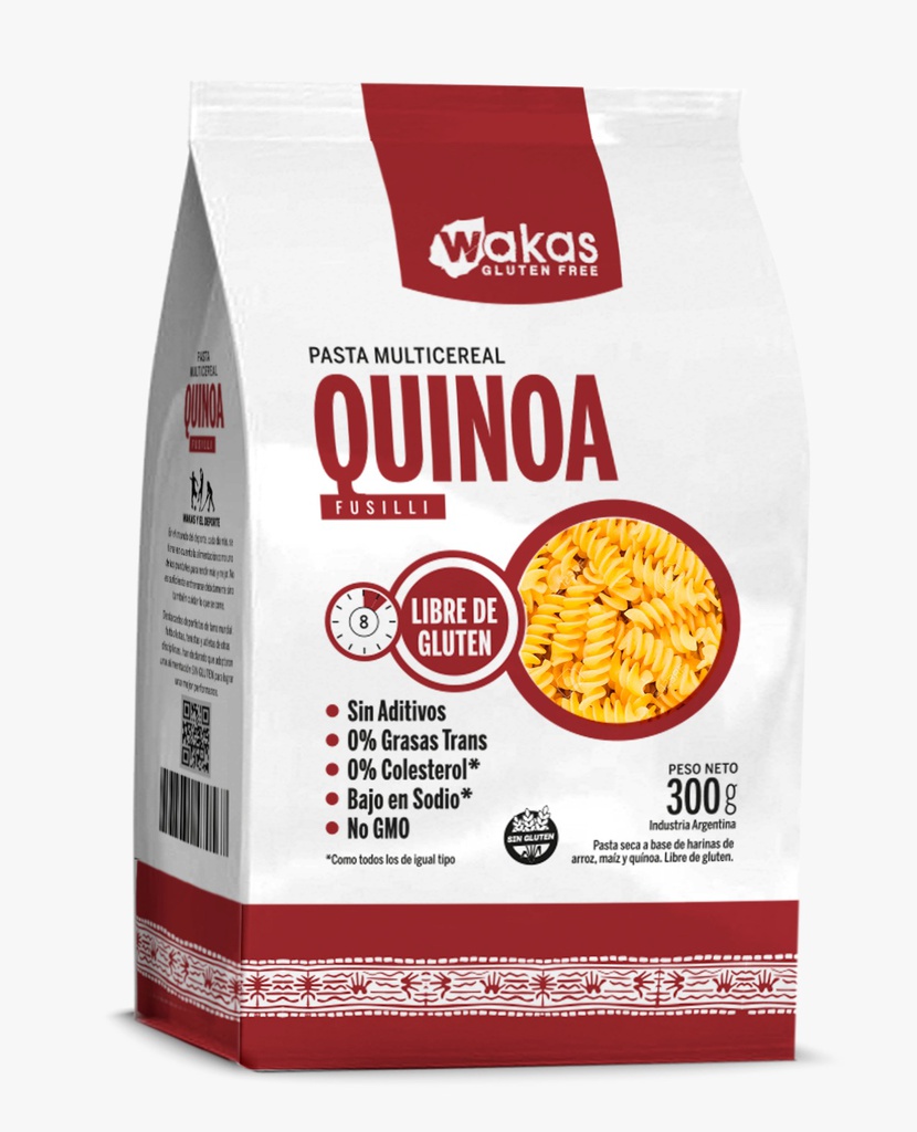 Pasta proteica fusilli QUINOA x300g - Wakas