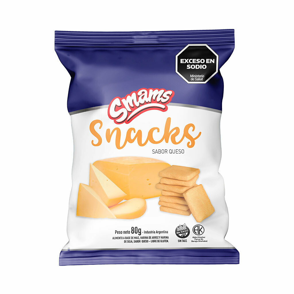 Snacks sabor QUESO x80g - Smams