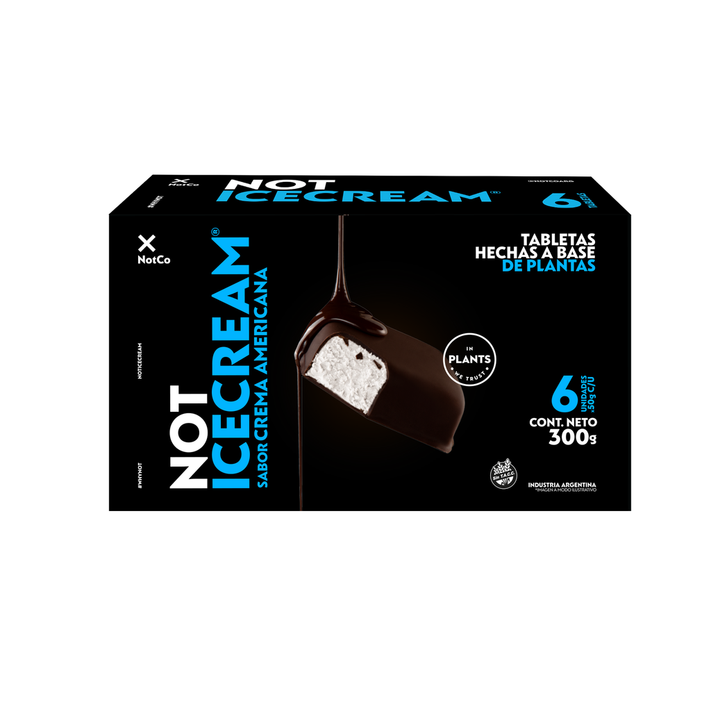 NotIceCream Tabletas Crema Americana x6u - NotCo